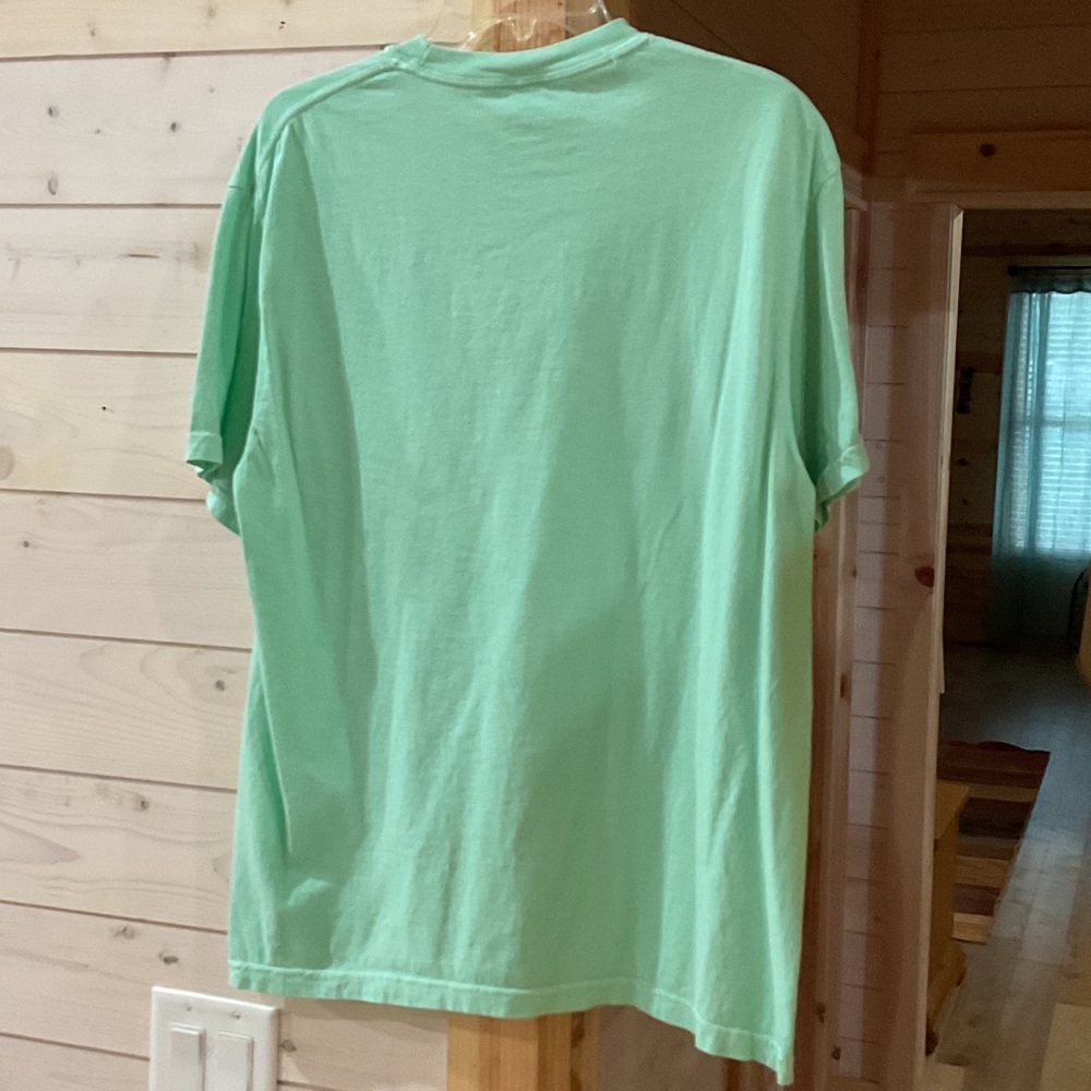 Comfort Colors Mint Floral Smiley Face Tee - Picture 2 of 3